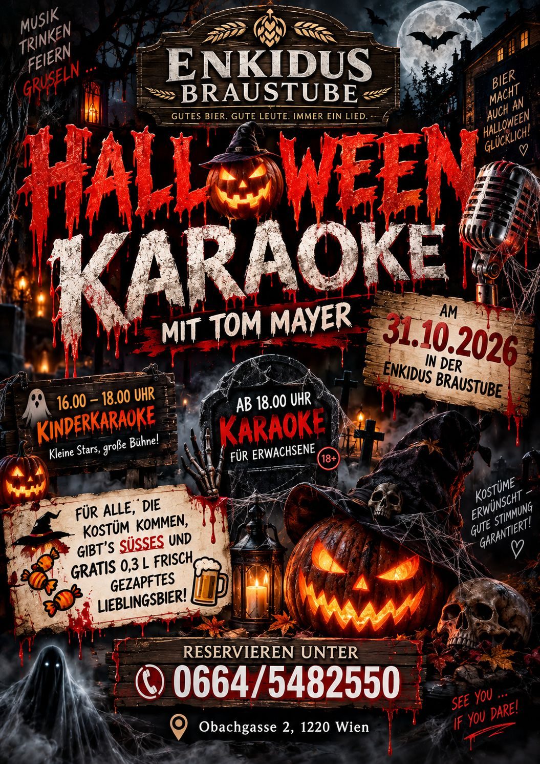Flyer: Halloween Karaoke mit Tom Mayer